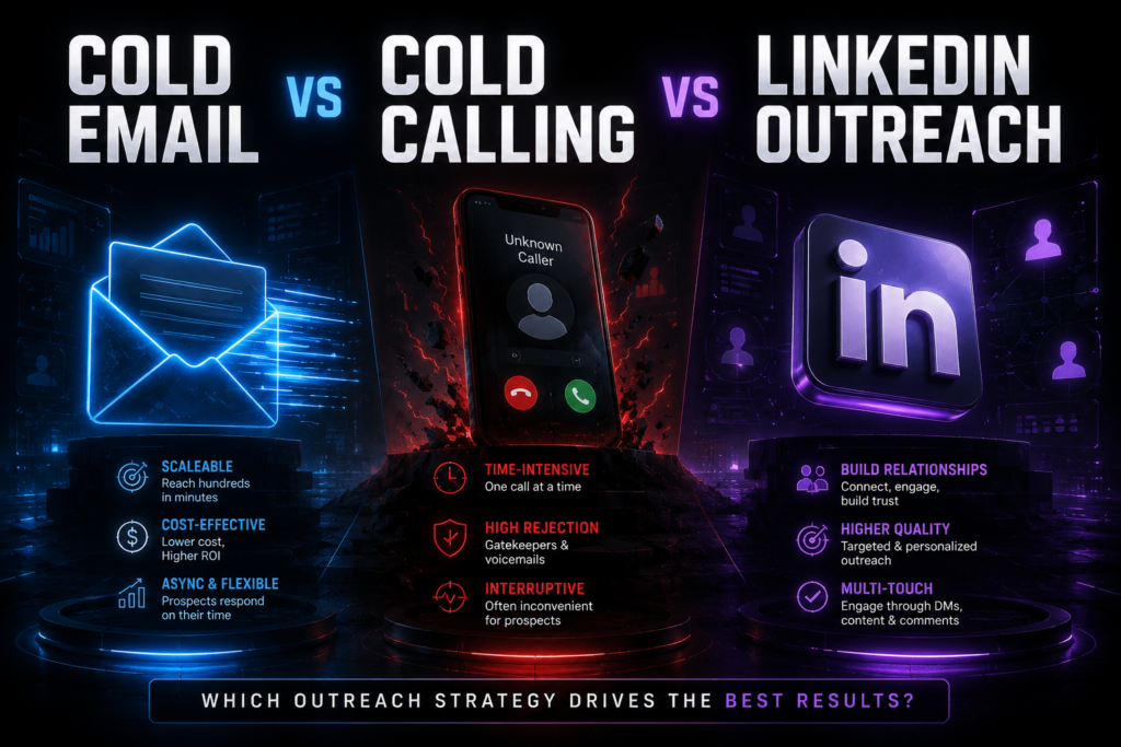 Cold Email vs Cold Calling vs LinkedIn Outreach